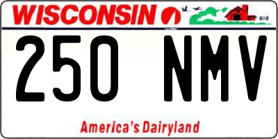 WI license plate 250NMV