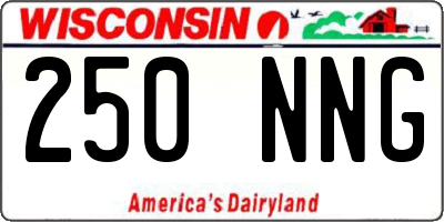WI license plate 250NNG