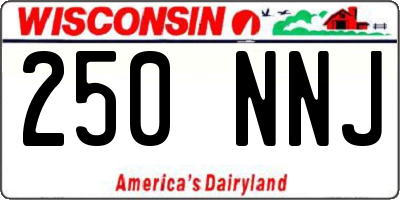 WI license plate 250NNJ