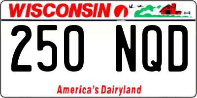 WI license plate 250NQD
