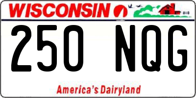 WI license plate 250NQG