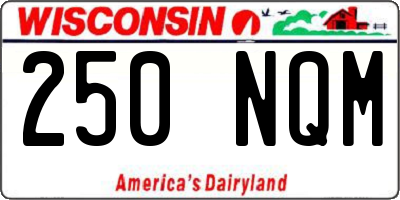 WI license plate 250NQM