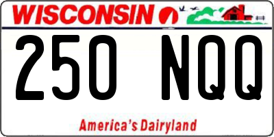 WI license plate 250NQQ