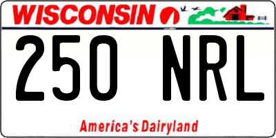 WI license plate 250NRL