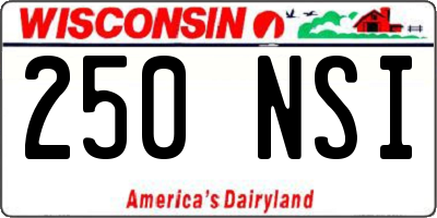 WI license plate 250NSI