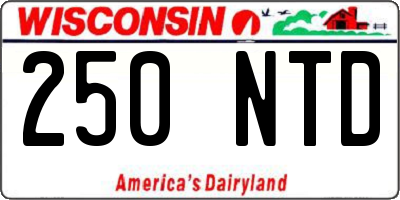 WI license plate 250NTD