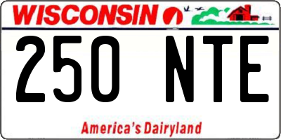 WI license plate 250NTE