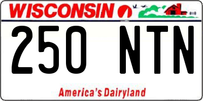 WI license plate 250NTN