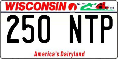 WI license plate 250NTP