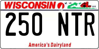 WI license plate 250NTR