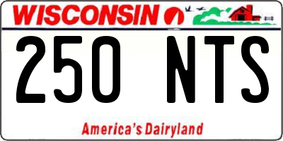 WI license plate 250NTS