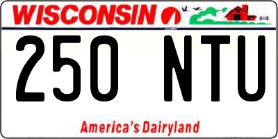 WI license plate 250NTU
