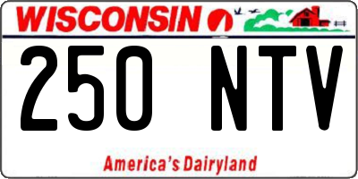 WI license plate 250NTV