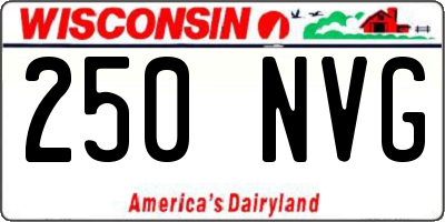 WI license plate 250NVG