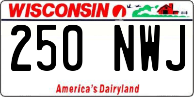 WI license plate 250NWJ
