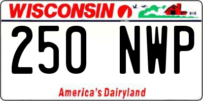 WI license plate 250NWP