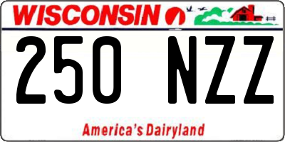 WI license plate 250NZZ