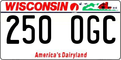 WI license plate 250OGC