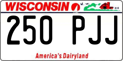 WI license plate 250PJJ