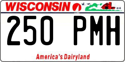 WI license plate 250PMH