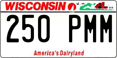 WI license plate 250PMM