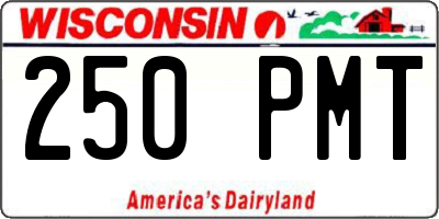 WI license plate 250PMT