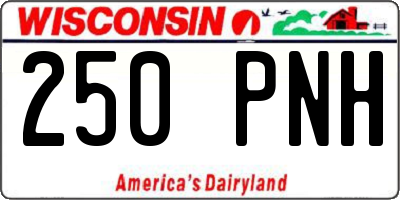 WI license plate 250PNH
