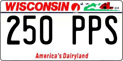 WI license plate 250PPS