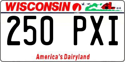 WI license plate 250PXI