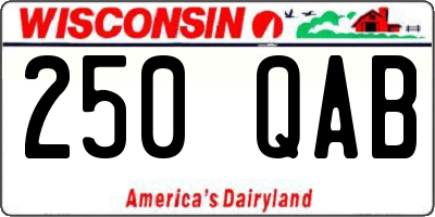 WI license plate 250QAB