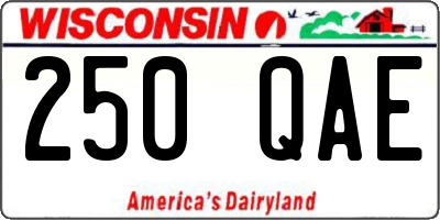 WI license plate 250QAE