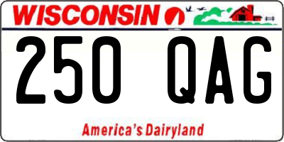 WI license plate 250QAG