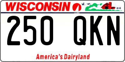 WI license plate 250QKN