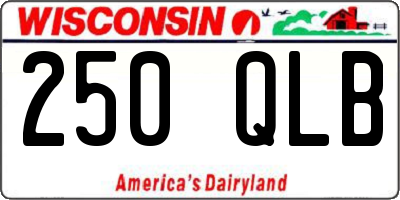 WI license plate 250QLB