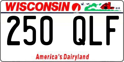 WI license plate 250QLF