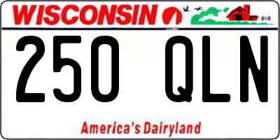 WI license plate 250QLN