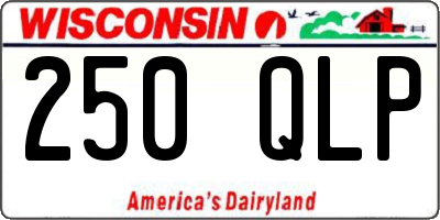 WI license plate 250QLP