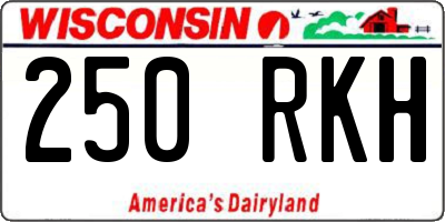 WI license plate 250RKH