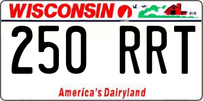 WI license plate 250RRT