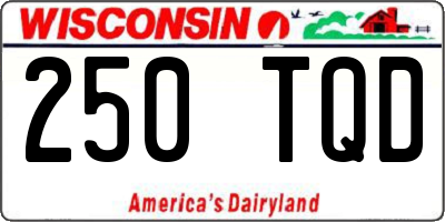 WI license plate 250TQD