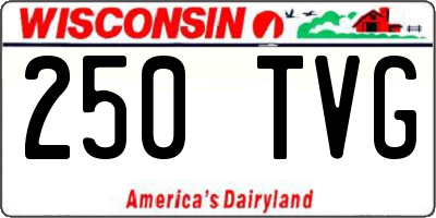 WI license plate 250TVG
