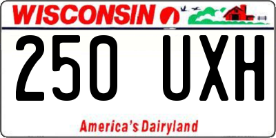 WI license plate 250UXH