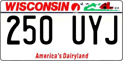 WI license plate 250UYJ