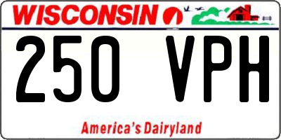 WI license plate 250VPH