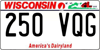 WI license plate 250VQG