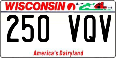 WI license plate 250VQV