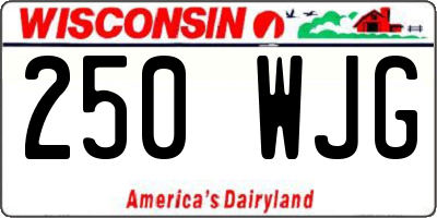 WI license plate 250WJG