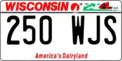 WI license plate 250WJS