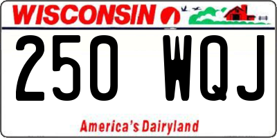 WI license plate 250WQJ