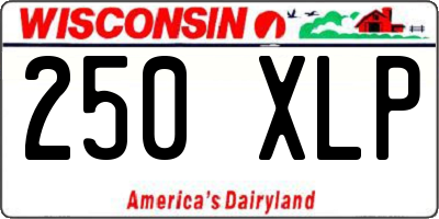 WI license plate 250XLP